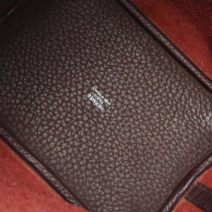 Hermes 2008 Havane Taurillon Clemence Picotin Lock 18 PM Handbag