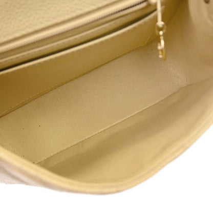 Chanel 2005-2006 Beige Caviar Skin Mini Classic Square Flap Shoulder Bag 17