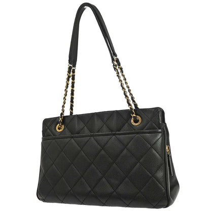 Chanel 2014 Black Caviar Skin Timeless CC Chain Tote Bag