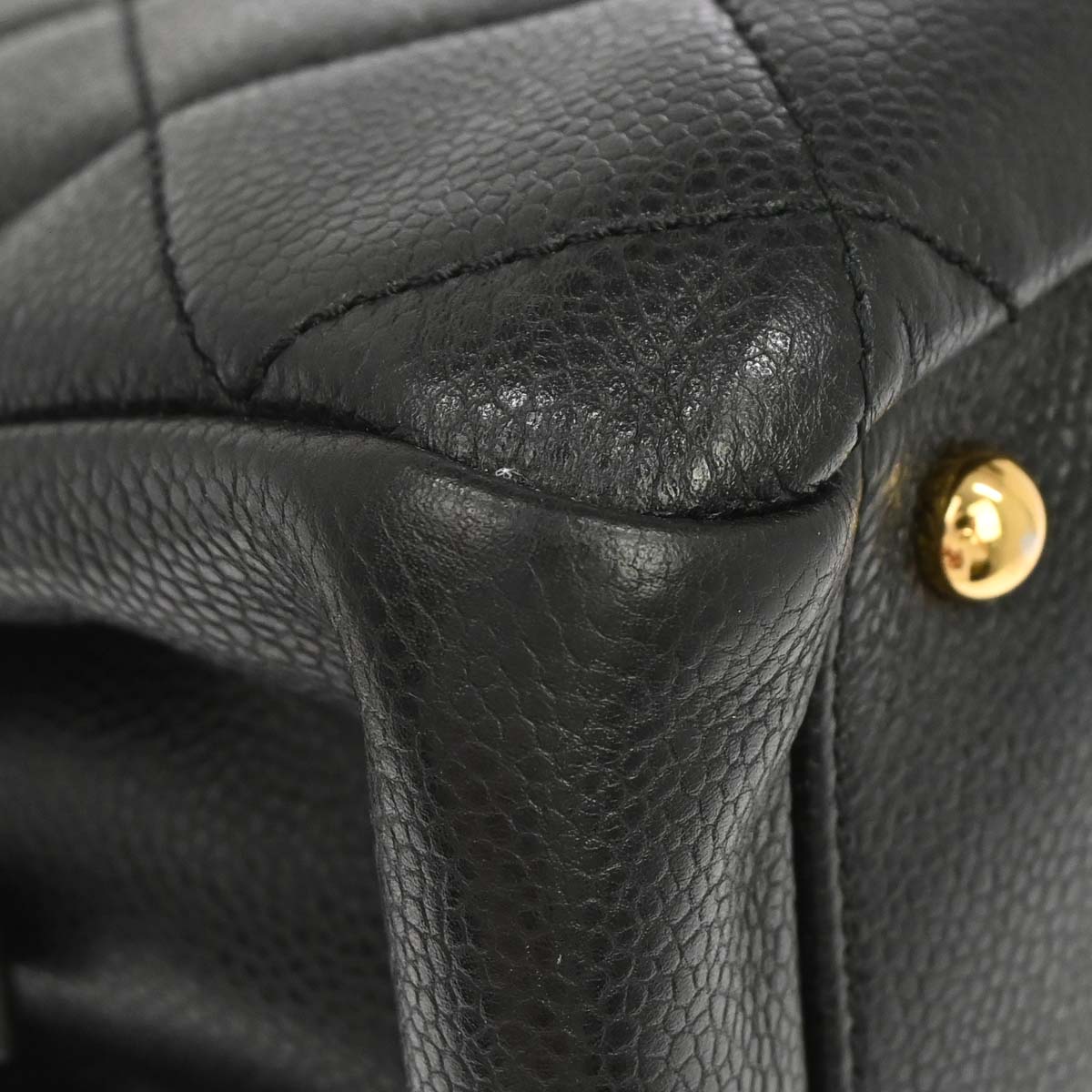 Chanel 2014 Black Caviar Skin Timeless CC Chain Tote Bag