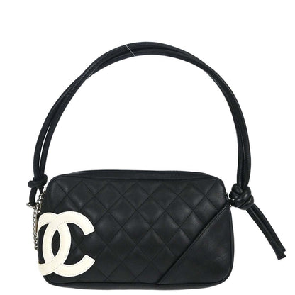 Chanel 2005-2006 Black Calfskin Cambon Ligne Handbag
