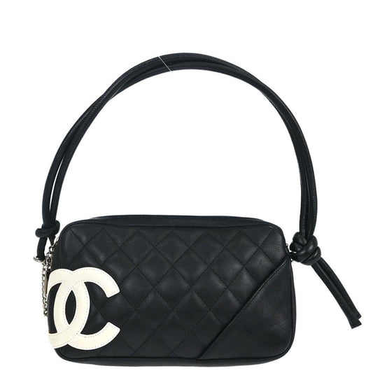 Chanel 2005-2006 Black Calfskin Cambon Ligne Handbag