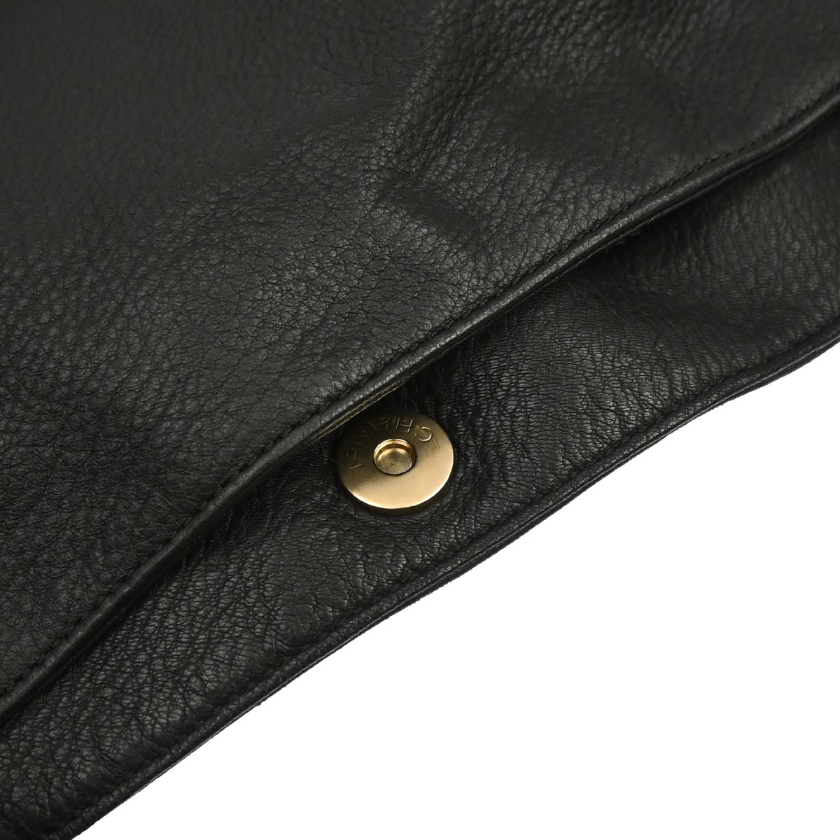 Chanel 2002-2003 Black Deerskin CC Dice Tote Handbag