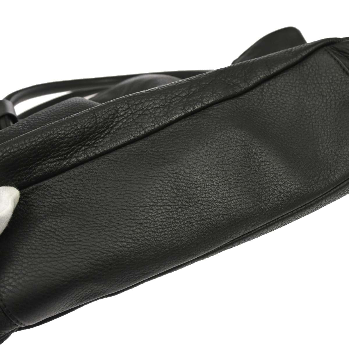 Chanel 2002-2003 Black Deerskin CC Dice Tote Handbag
