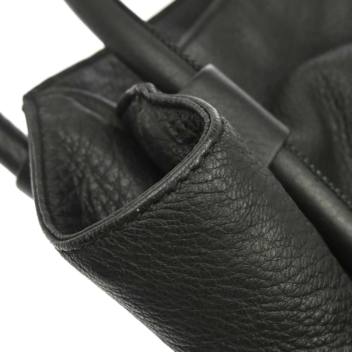 Chanel 2002-2003 Black Deerskin CC Dice Tote Handbag