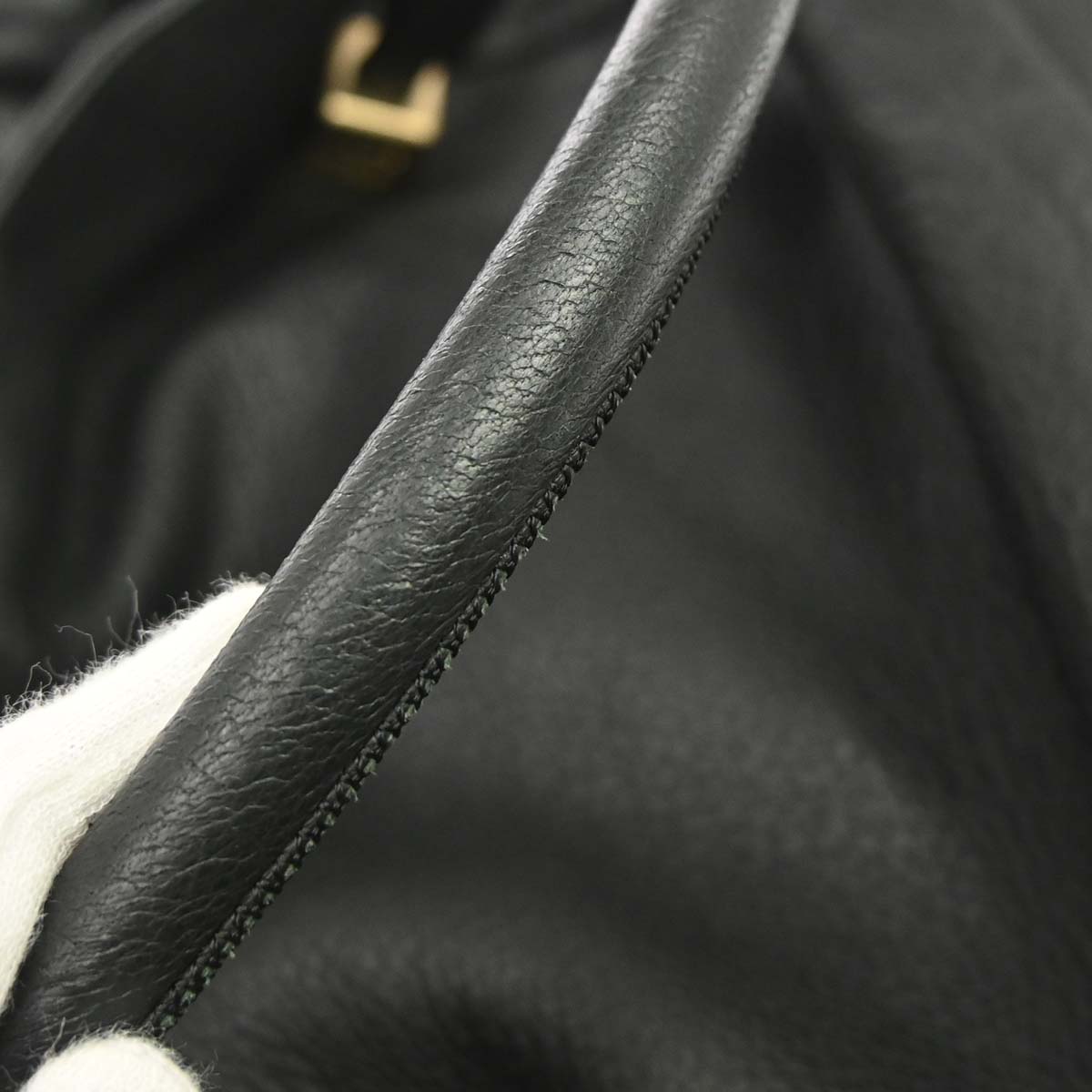 Chanel 2002-2003 Black Deerskin CC Dice Tote Handbag