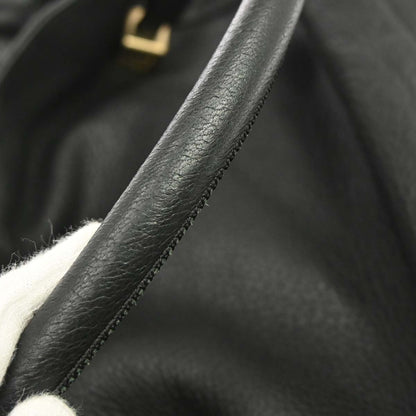 Chanel 2002-2003 Black Deerskin CC Dice Tote Handbag