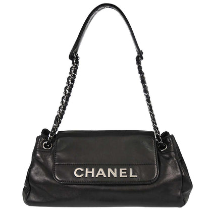 Chanel 2005-2006 Black Lambskin Rock 'n Chic Accordion Flap Handbag
