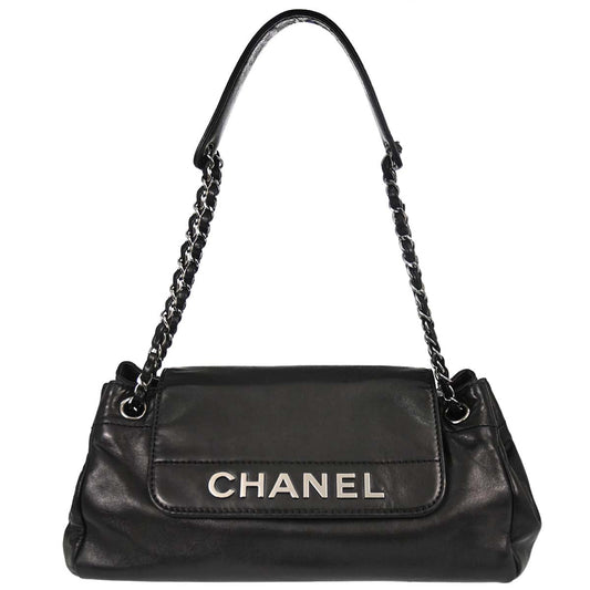 Chanel 2005-2006 Black Lambskin Rock 'n Chic Accordion Flap Handbag