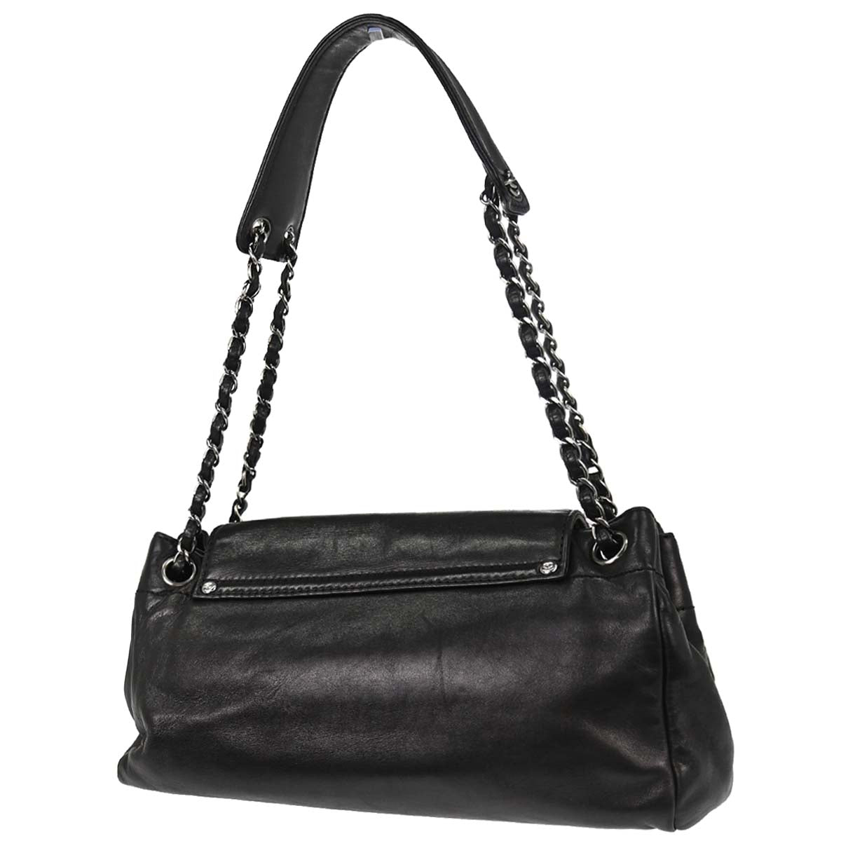 Chanel 2005-2006 Black Lambskin Rock 'n Chic Accordion Flap Handbag