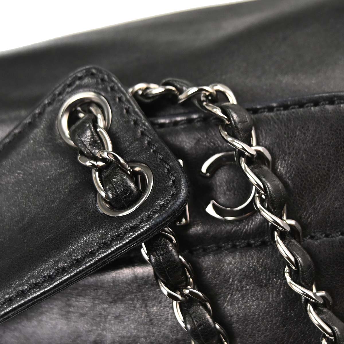 Chanel 2005-2006 Black Lambskin Rock 'n Chic Accordion Flap Handbag