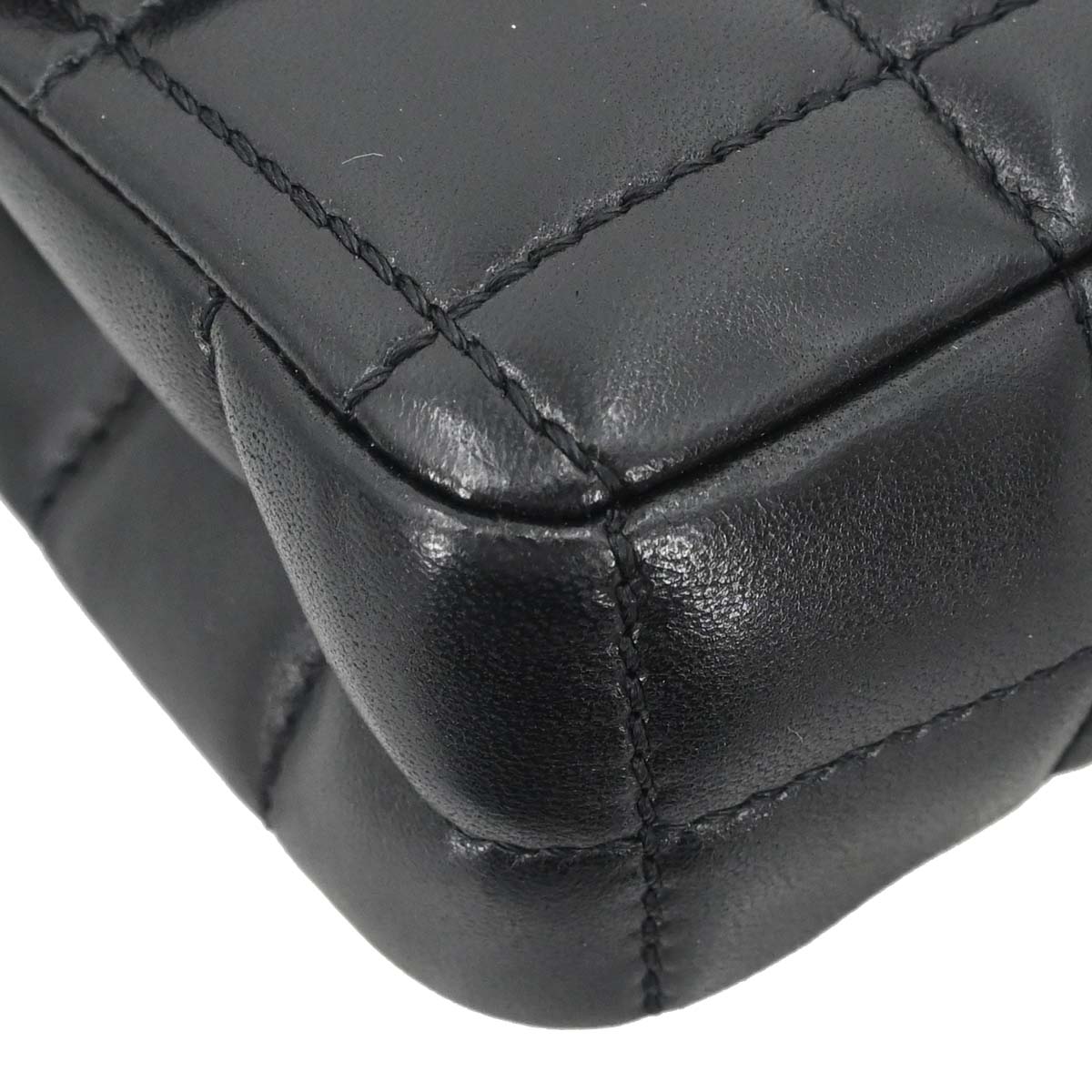 Chanel Black Lambskin Choco Bar East West Handbag