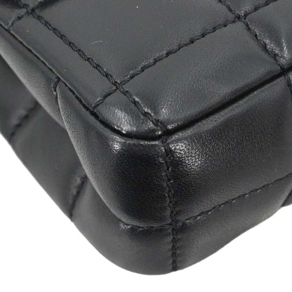Chanel Black Lambskin Choco Bar East West Handbag