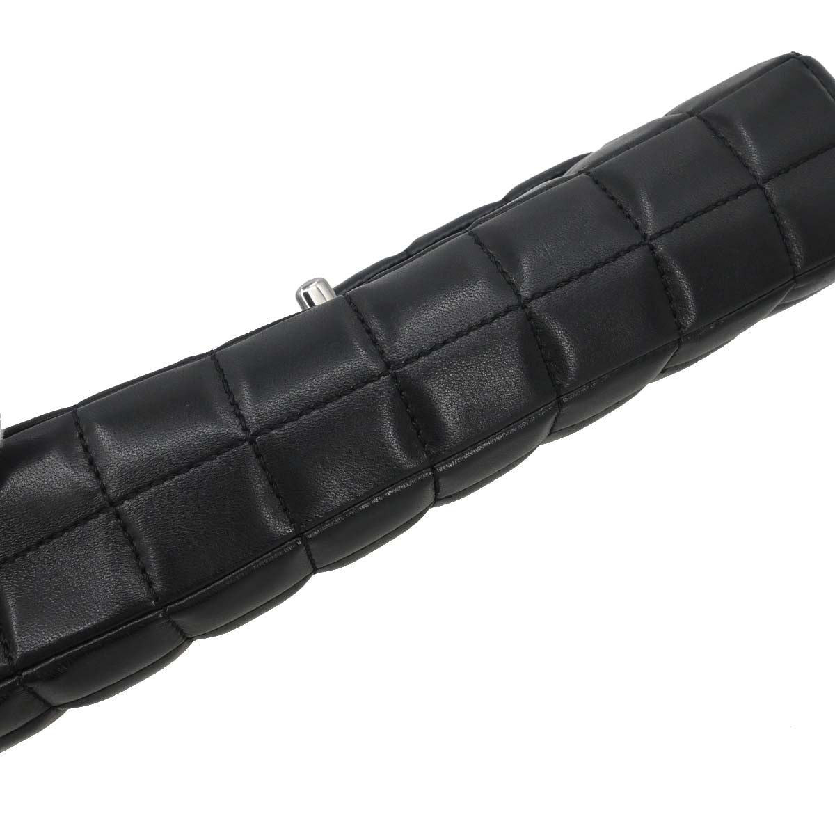 Chanel Black Lambskin Choco Bar East West Handbag