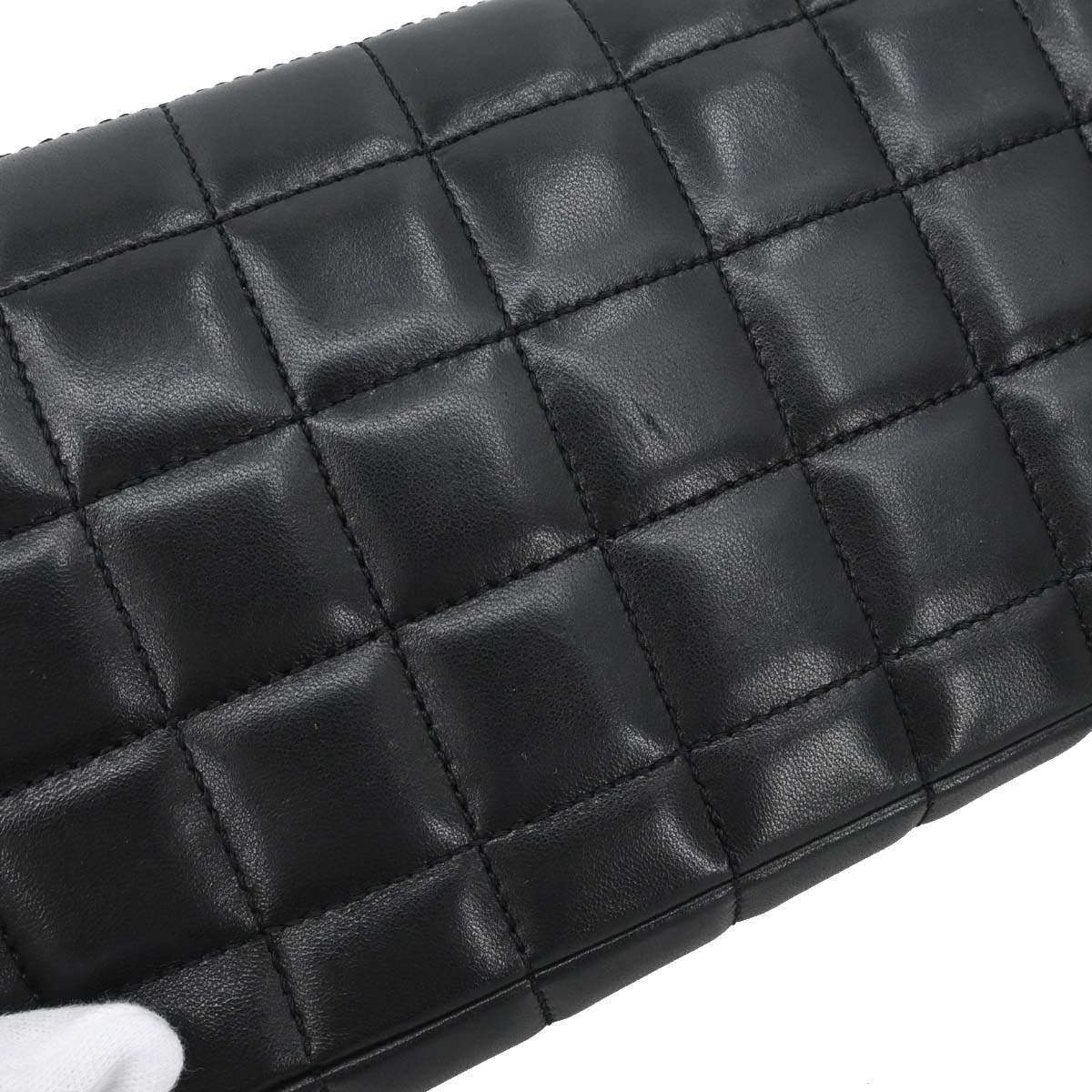Chanel Black Lambskin Choco Bar East West Handbag
