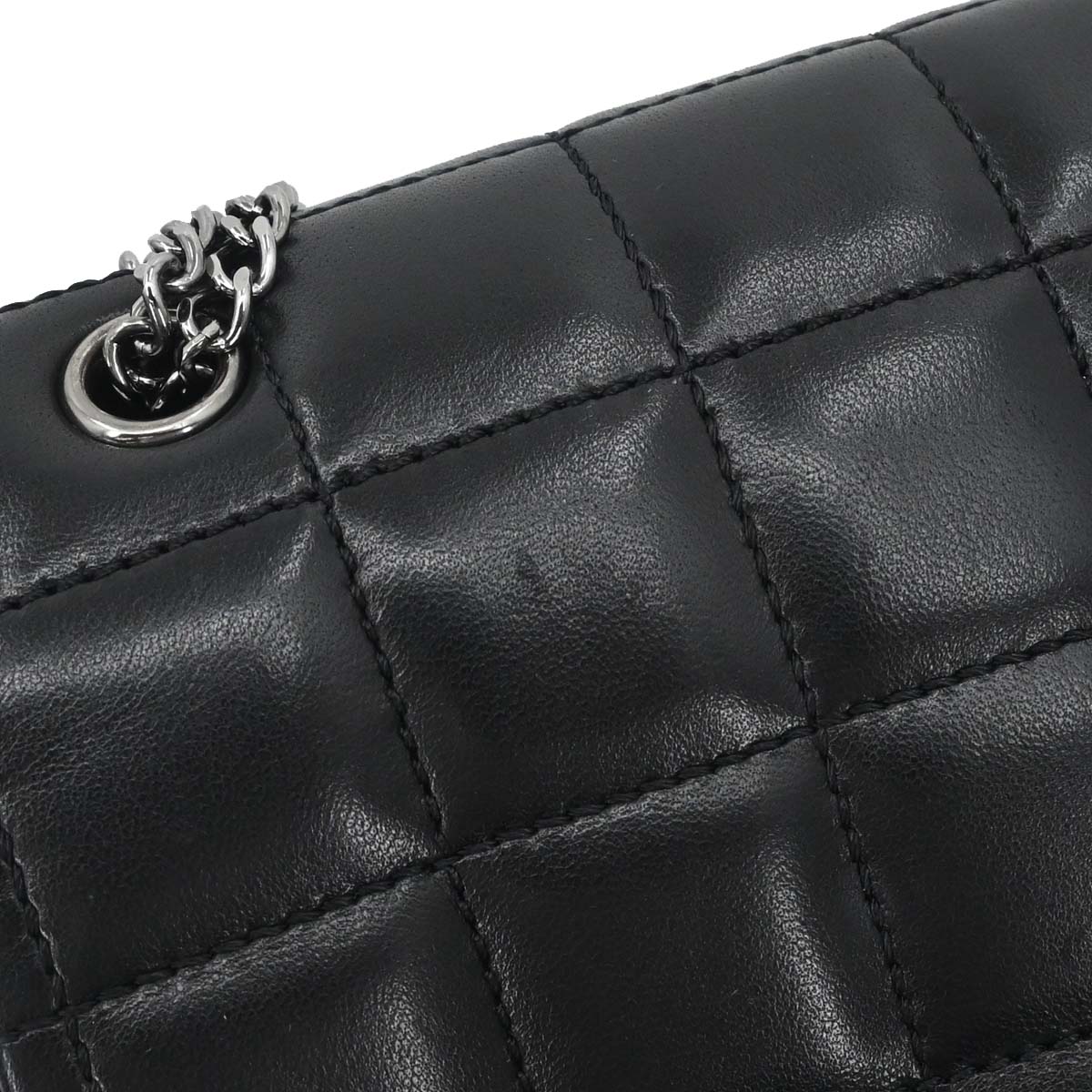 Chanel Black Lambskin Choco Bar East West Handbag