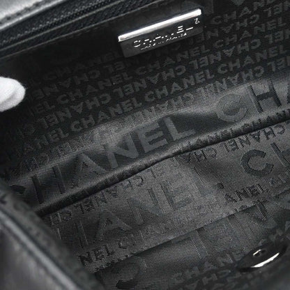 Chanel Black Lambskin Choco Bar East West Handbag