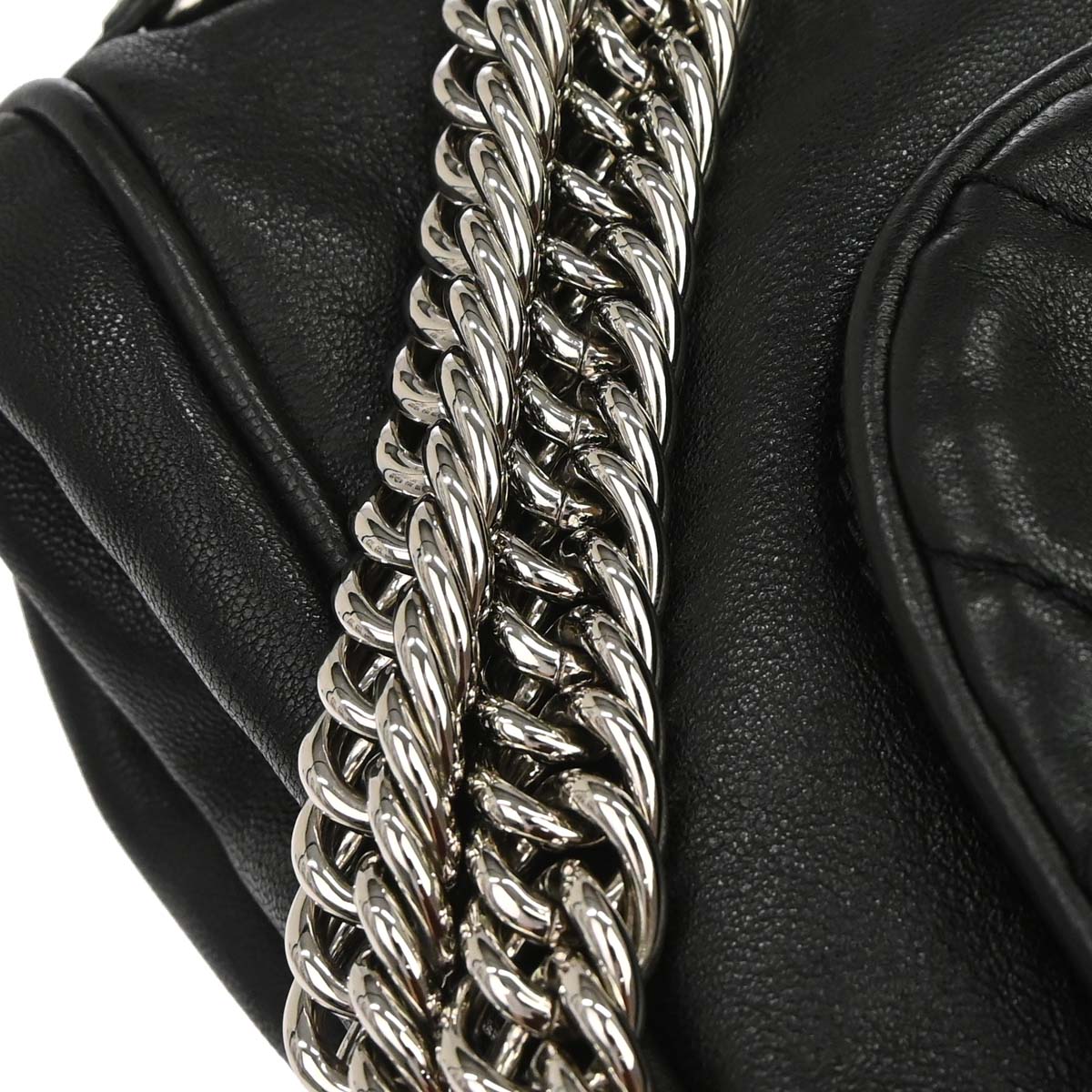 Chanel Black Lambskin Accordion Flap Shoulder Bag