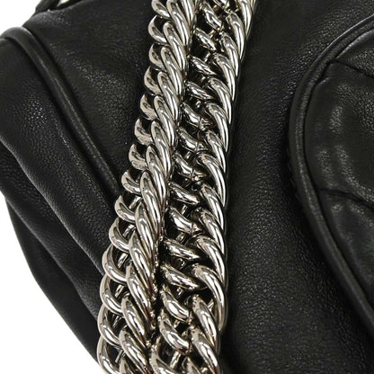 Chanel Black Lambskin Accordion Flap Shoulder Bag
