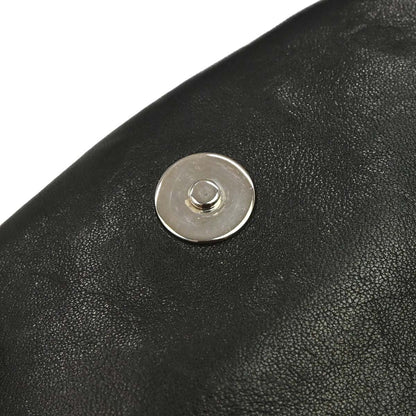 Chanel Black Lambskin Accordion Flap Shoulder Bag