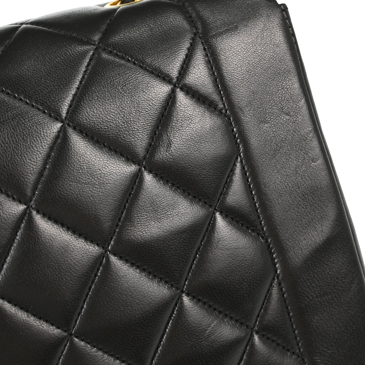 Chanel Black Lambskin Medium Diana Shoulder Bag