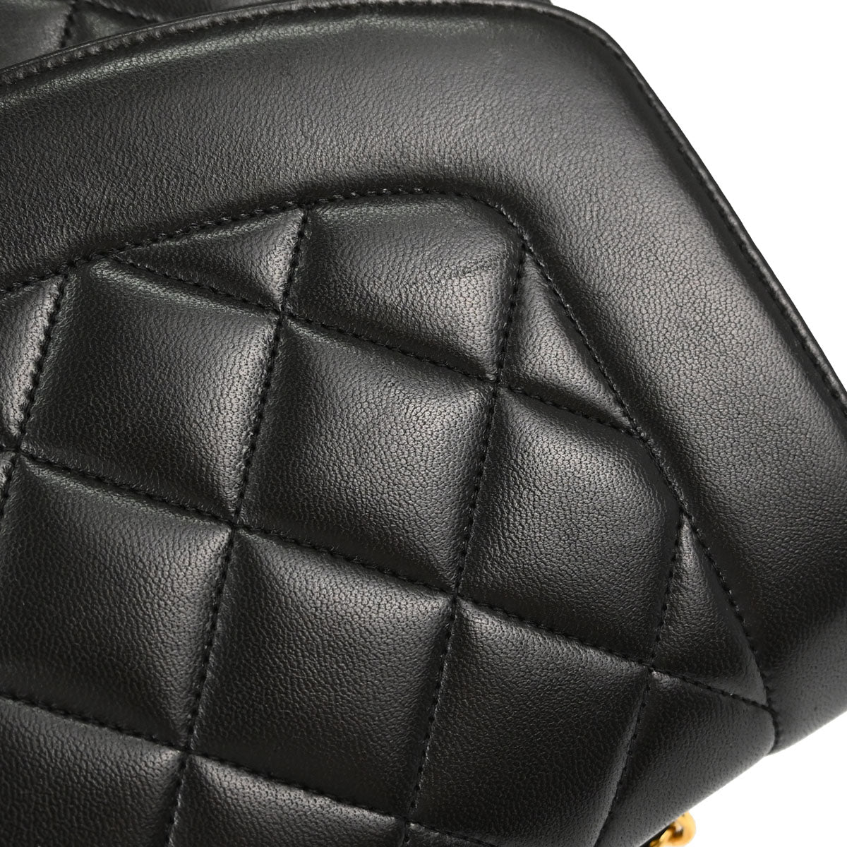 Chanel Black Lambskin Medium Diana Shoulder Bag