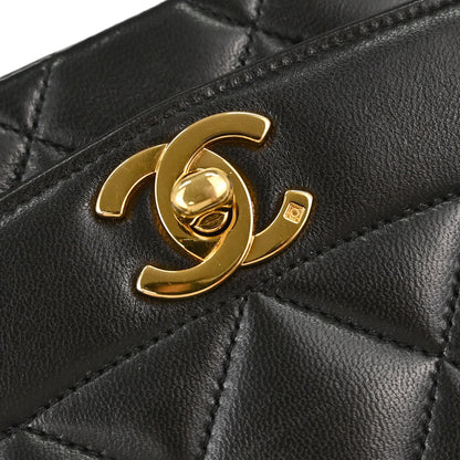 Chanel Black Lambskin Medium Diana Shoulder Bag