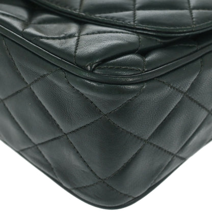 Chanel 1991-1994 Green Lambskin Camera Bag Mini