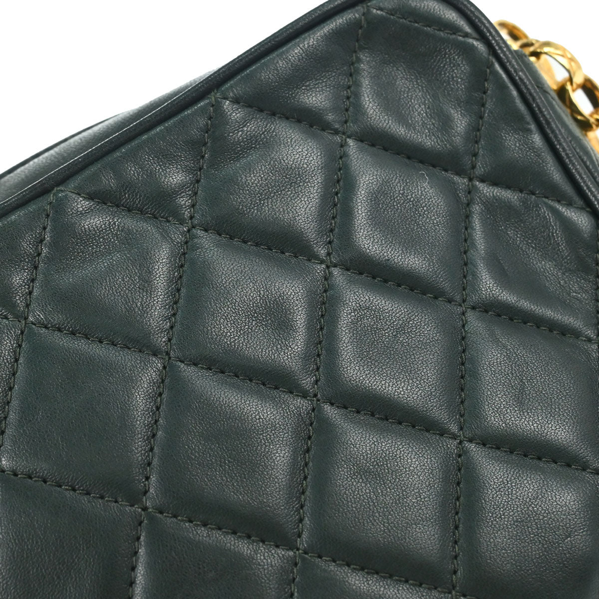 Chanel 1991-1994 Green Lambskin Camera Bag Mini