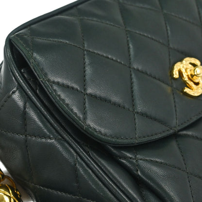 Chanel 1991-1994 Green Lambskin Camera Bag Mini