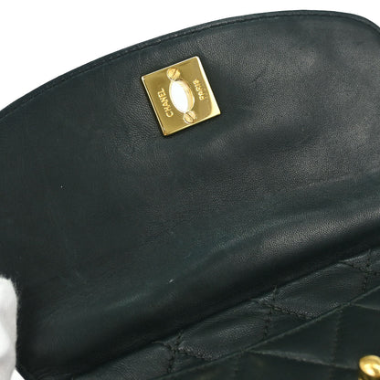 Chanel 1991-1994 Green Lambskin Camera Bag Mini