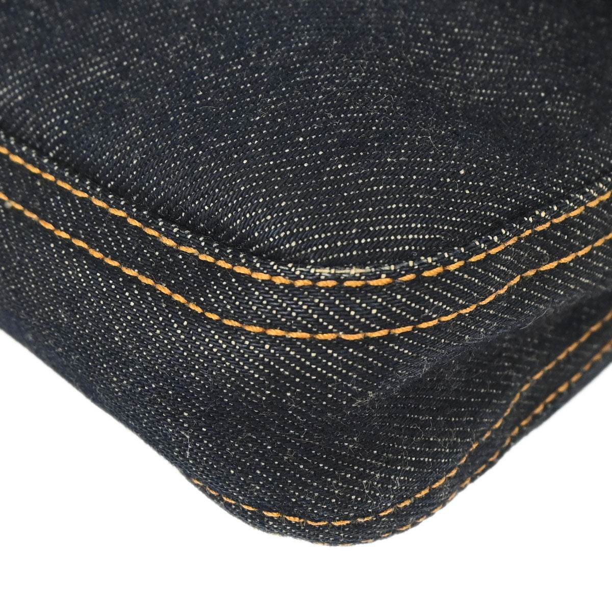 Fendi Navy Denim Baguette Handbag