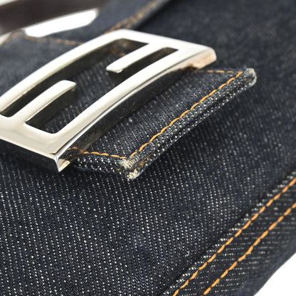 Fendi Navy Denim Baguette Handbag
