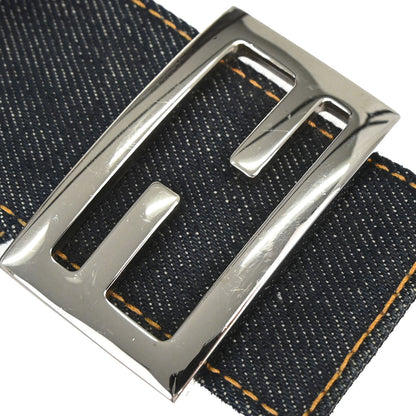 Fendi Navy Denim Baguette Handbag