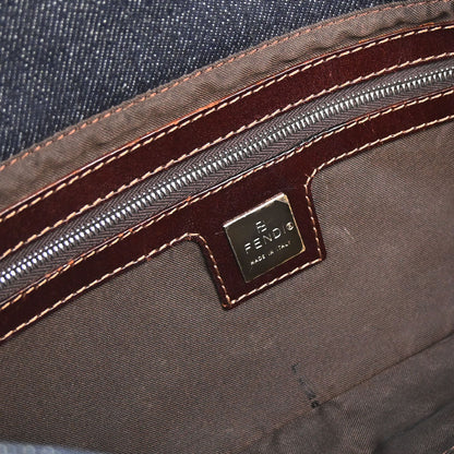 Fendi Navy Denim Baguette Handbag