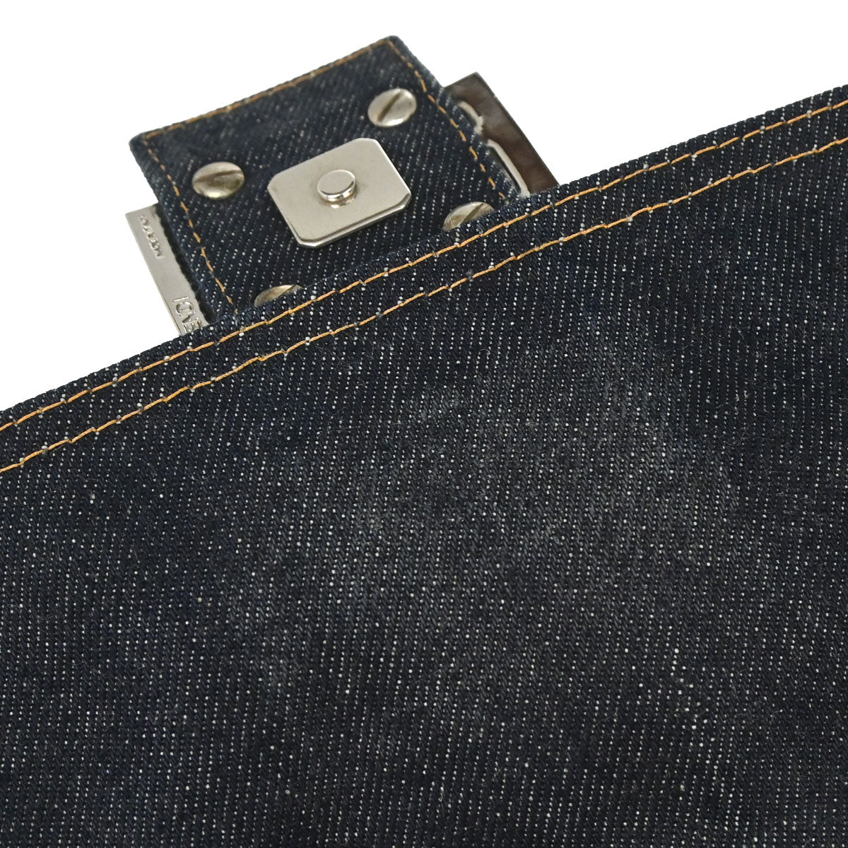Fendi Navy Denim Baguette Handbag