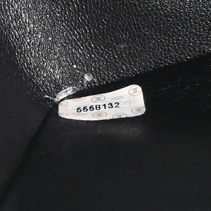 Chanel 1997-1999 Black Caviar Skin Jumbo Classic Flap Shoulder Bag