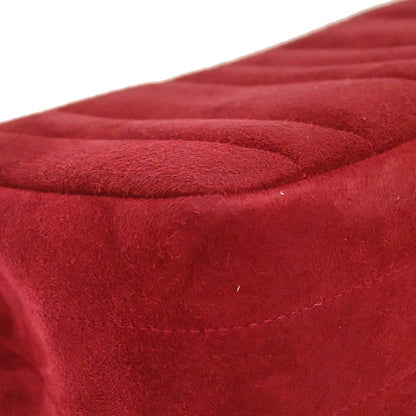 Chanel 1994-1996 Red Suede Shoulder Bag