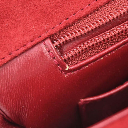 Chanel 1994-1996 Red Suede Shoulder Bag