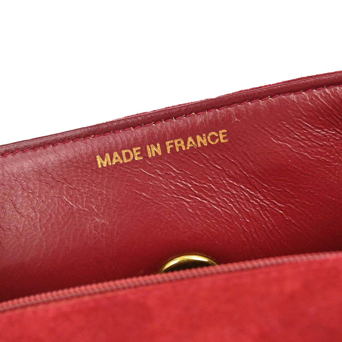 Chanel 1994-1996 Red Suede Shoulder Bag