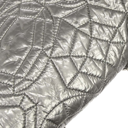 Chanel 2008-2009 Silver PVC Graphic Edge Flap Shoulder Bag