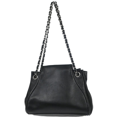 Chanel 2008-2009 Black Lambskin Accordion Flap Shoulder Bag