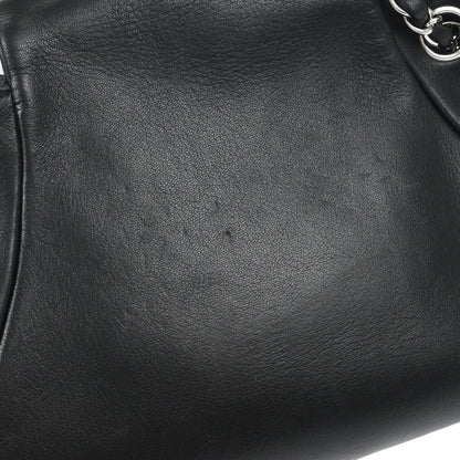 Chanel 2008-2009 Black Lambskin Accordion Flap Shoulder Bag