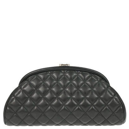 Chanel 2010-2011 Black Lambskin Clutch Bag