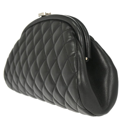 Chanel 2010-2011 Black Lambskin Clutch Bag