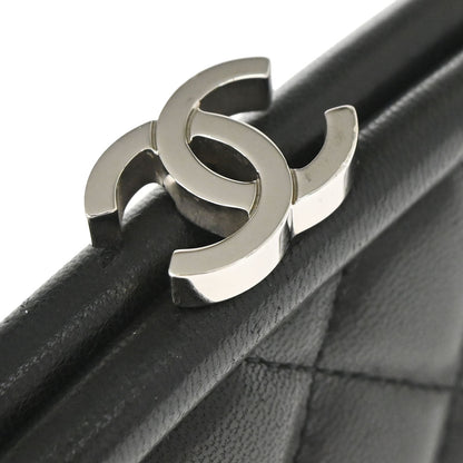 Chanel 2010-2011 Black Lambskin Clutch Bag