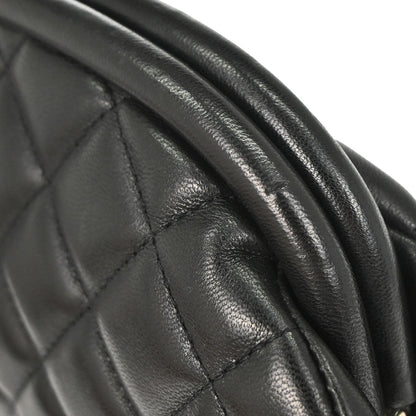 Chanel 2010-2011 Black Lambskin Clutch Bag