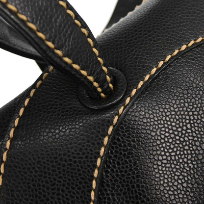 Chanel 2005-2006 Black Caviar Skin Wild Stitch Tote Handbag