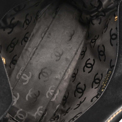 Chanel 2005-2006 Black Caviar Skin Wild Stitch Tote Handbag