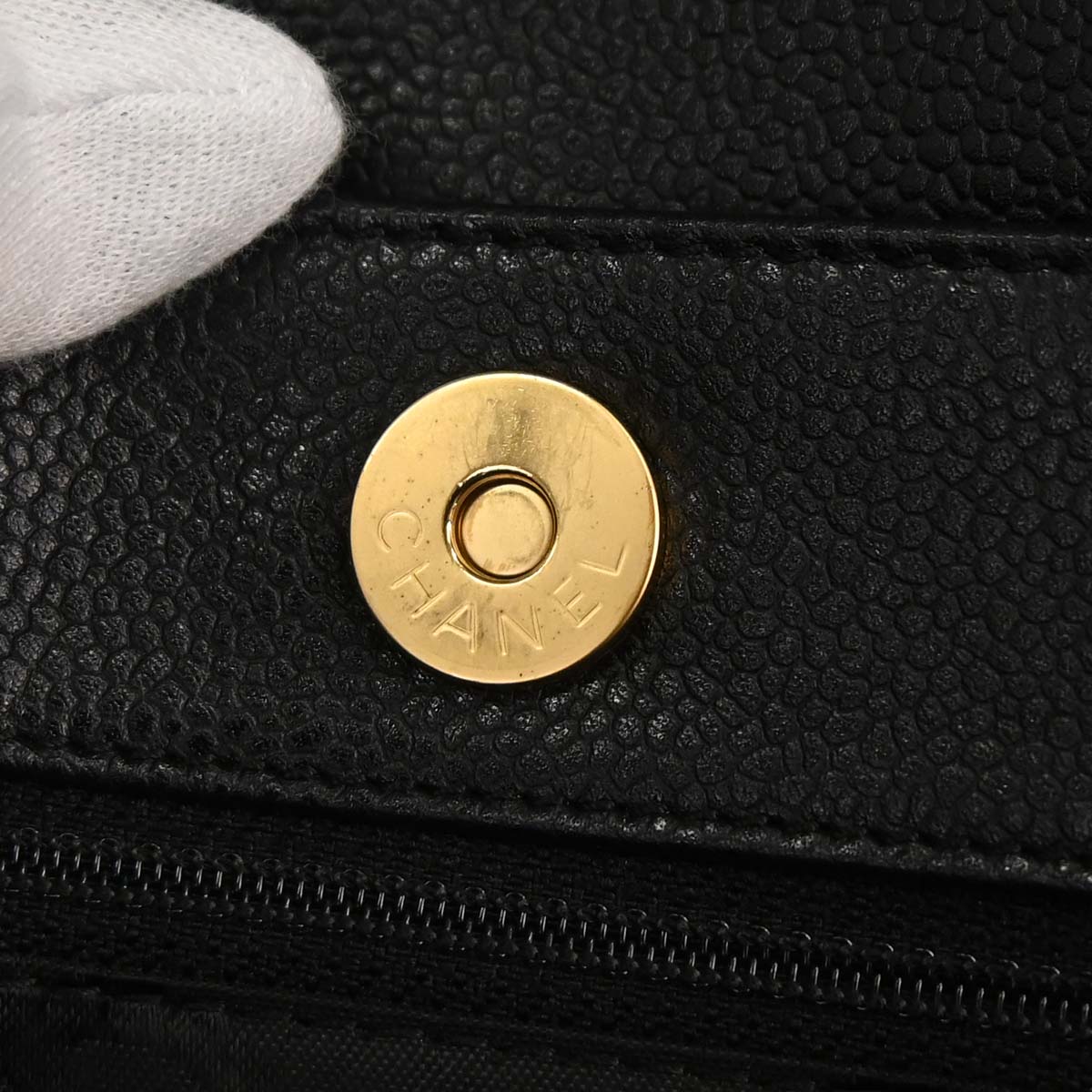 Chanel 2005-2006 Black Caviar Skin Wild Stitch Tote Handbag